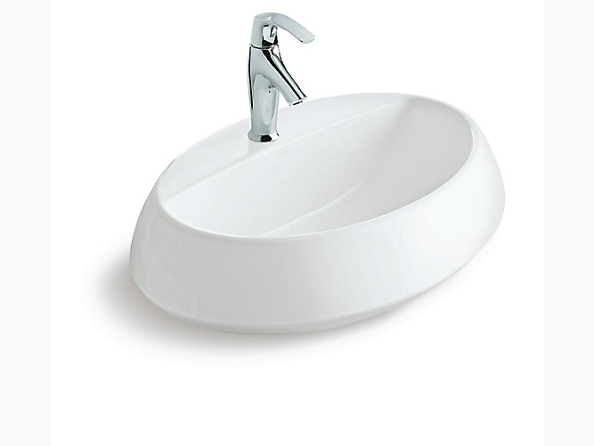 Kohler - Stadia  oval Vessel™ lavatory  with single faucet hole
